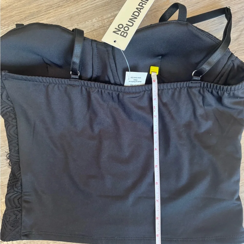 No Boundaries Black Lace Bustier Top - Picture 8 of 11